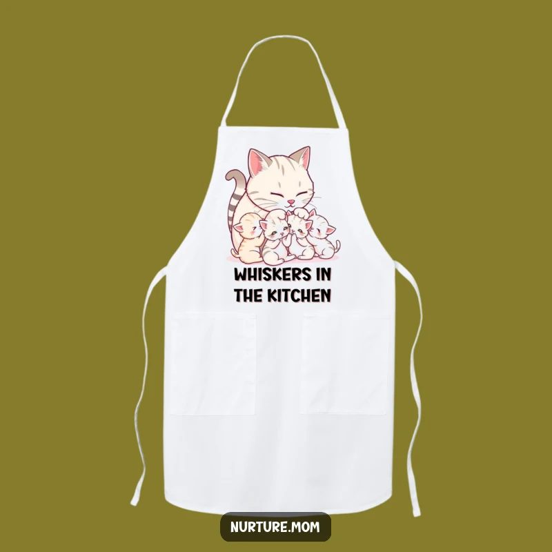 Funny Mother Cat Kitchen Apron: Cute Feline Chef Gift