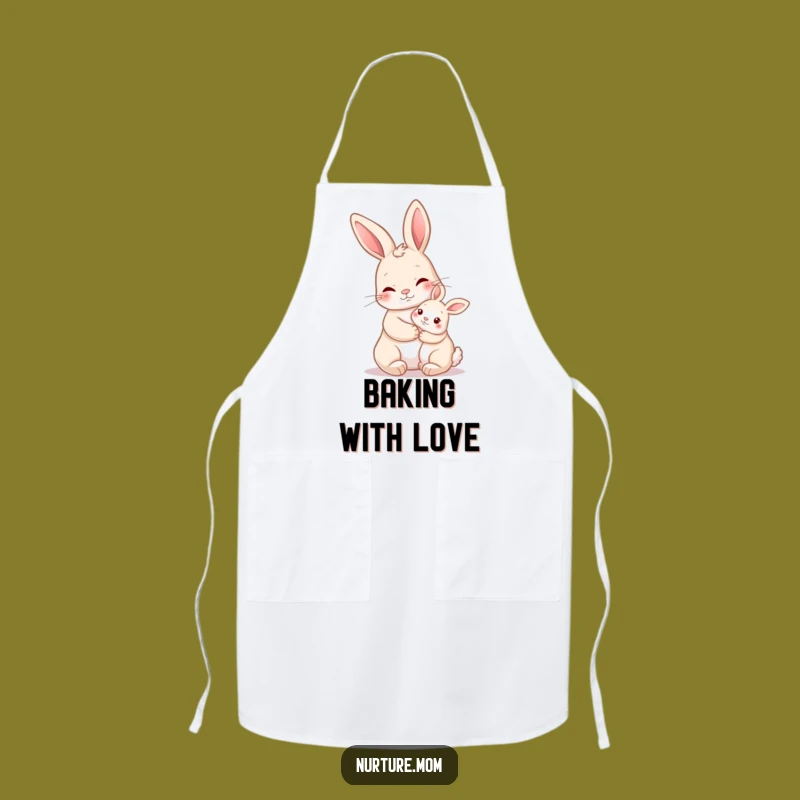 Funny Nurturing Rabbit Hug Apron: Cook with Love and Gentle Humor