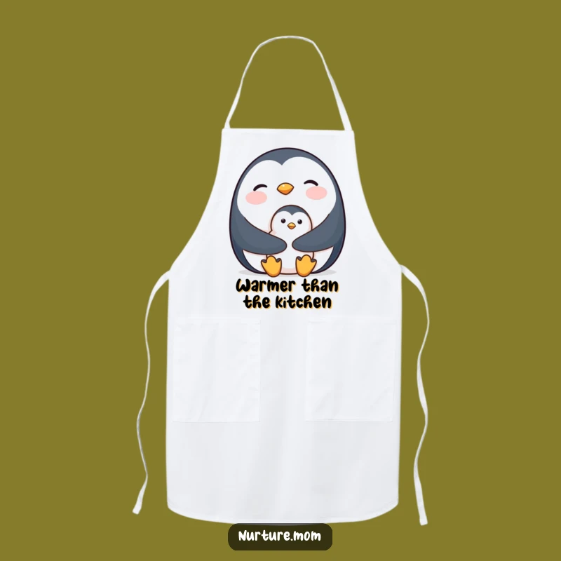 Penguin Mom Apron - Cute & Practical Kitchen Accessory