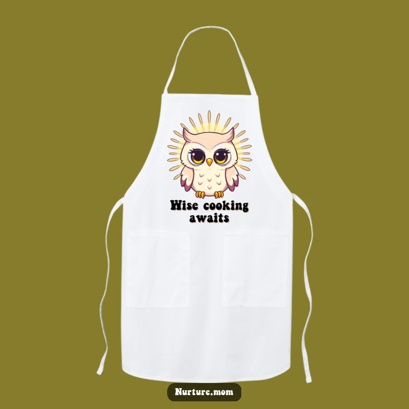 Funny Owl Mom Apron: Cook with Wisdom & Style, Perfect Chef Gift