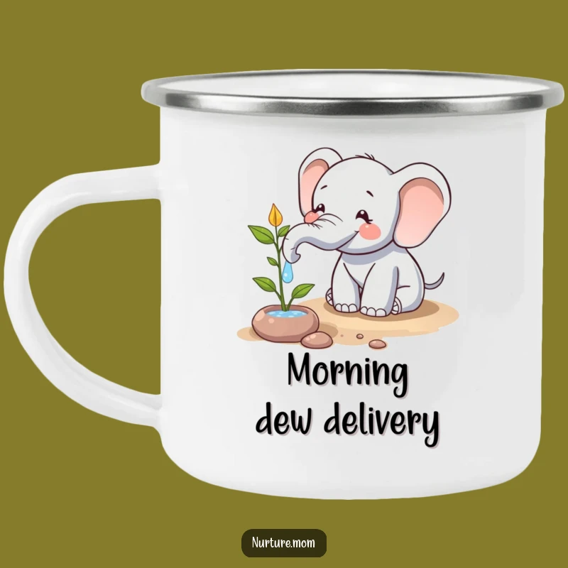 Funny Elephant Watering Camping Mug: Outdoor Eco Comfort and Hilarious Gift