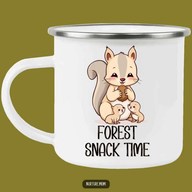 Funny Squirrel Mom Camping Mug: Woodland Sharing Adventures