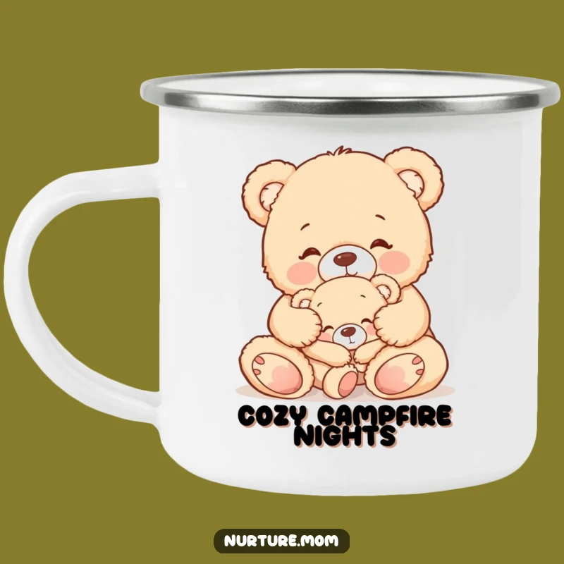 Funny Teddy Bear Mom Camping Mug: Gentle Tuck-In for Cozy Campfires