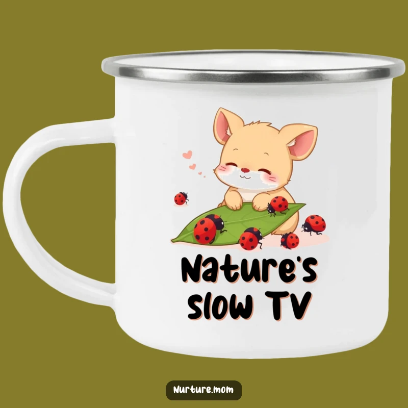 Funny Campfire Mug: Content Animal's Ladybug Watcher Outdoor Gift