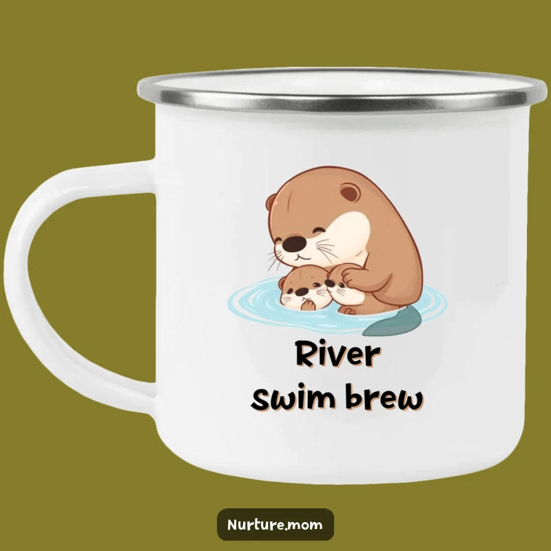 Durable Funny Otter Swim Camping Mug: Family Adventures Outdoors