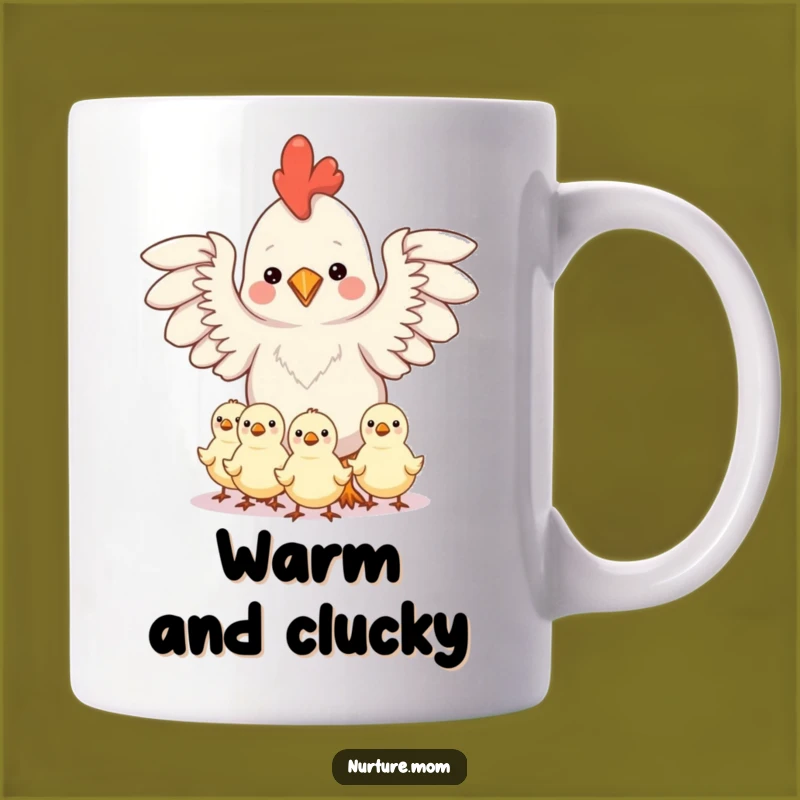 Funny Kawaii Chicken Mom Mug - Motherhood Protection Gift for Moms