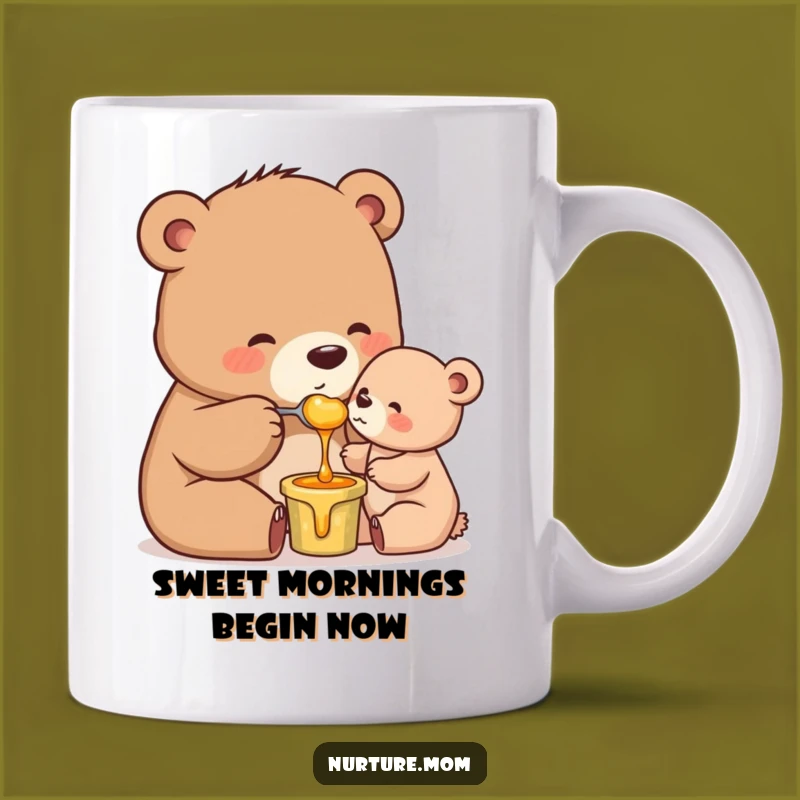 Funny Mama Bear Honey Spoon Mug: A Sweet and Adorable Parenting Gift