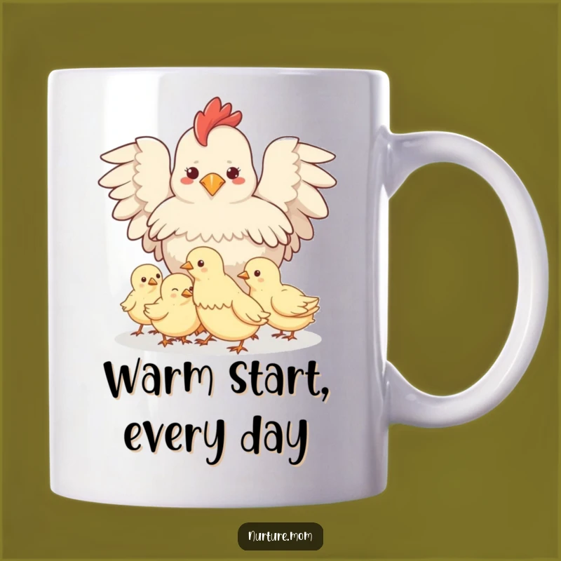 Funny Protective Hen Mothering Mug: Adorable Farm Parenting Gift