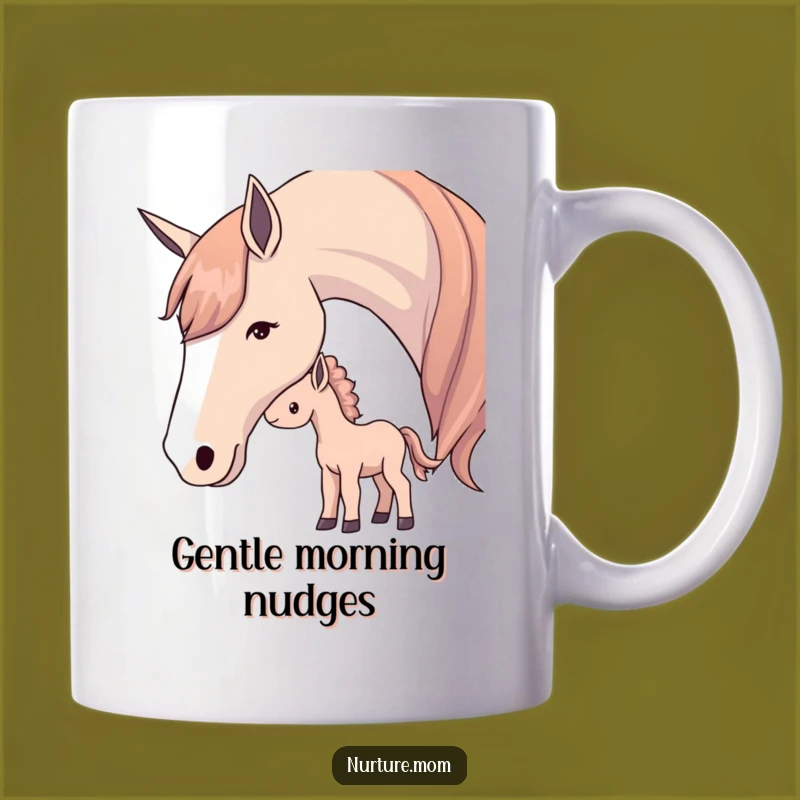 Gentle Horse Mom Mug - Sweet Nuzzle & Loving Gift