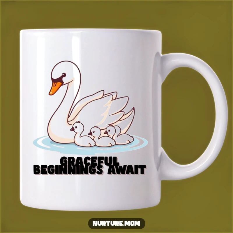 Funny Swan Cygnets Guidance Mug: Elegant Parenting Humor Gift