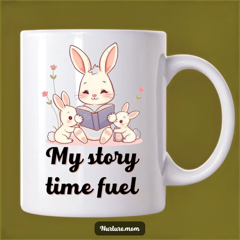 Funny Mama Bunny Reading Storytime Mug: Adorable Kawaii Gift for Moms