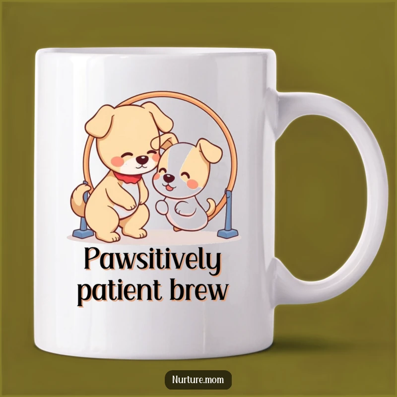 Funny Kawaii Dog Mom Mug - Puppy Training Hoop Gift for Pet Lovers