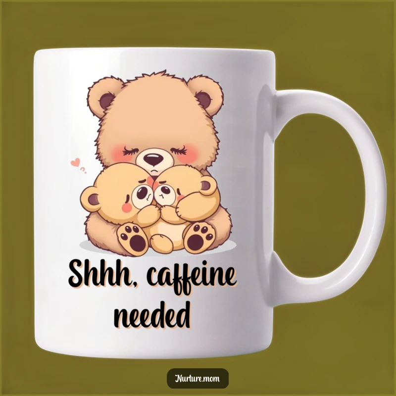 Funny Bear Hug Mug: Mama Bear Soothing Baby, Heartwarming Animal Mom Gift