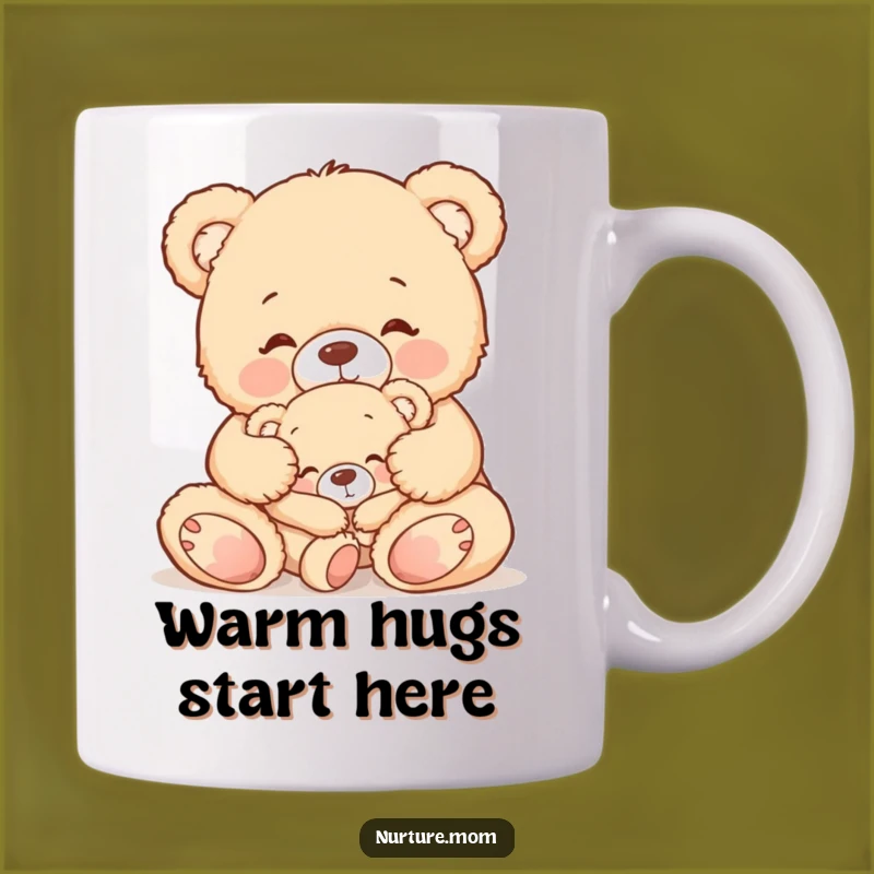 Funny Teddy Bear Mom Mug: Tender Tuck-In for Sleepy Baby, a Heartwarming Gift