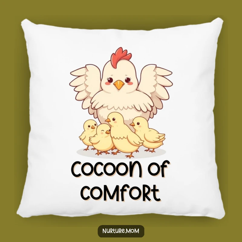 Funny Protective Hen Mothering Pillow: Cozy Farm Comfort Gift
