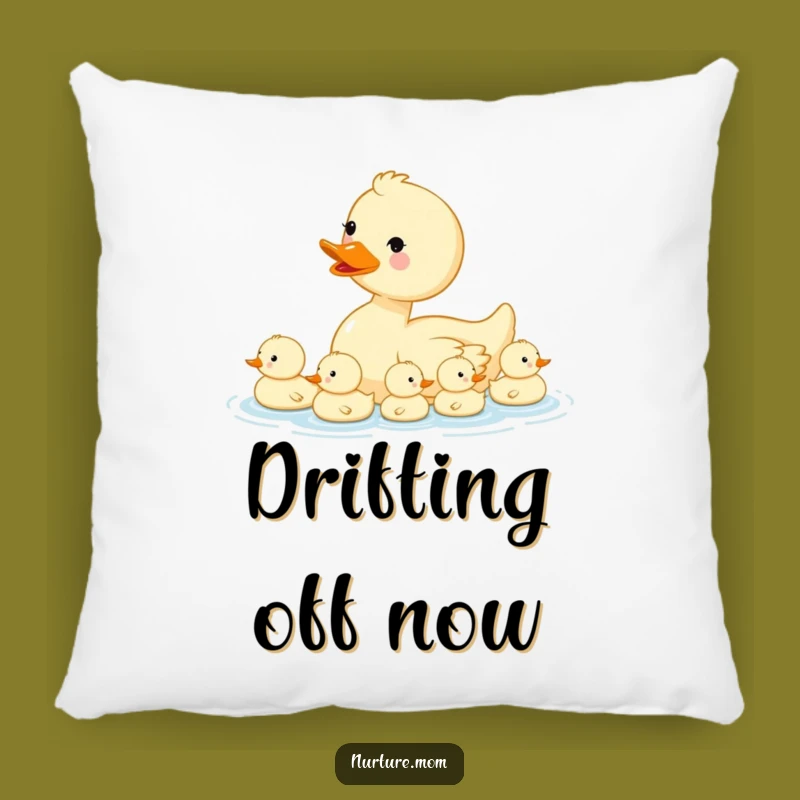 Cute Kawaii Mama Duck Funny Pillow - Cozy Decor Gift