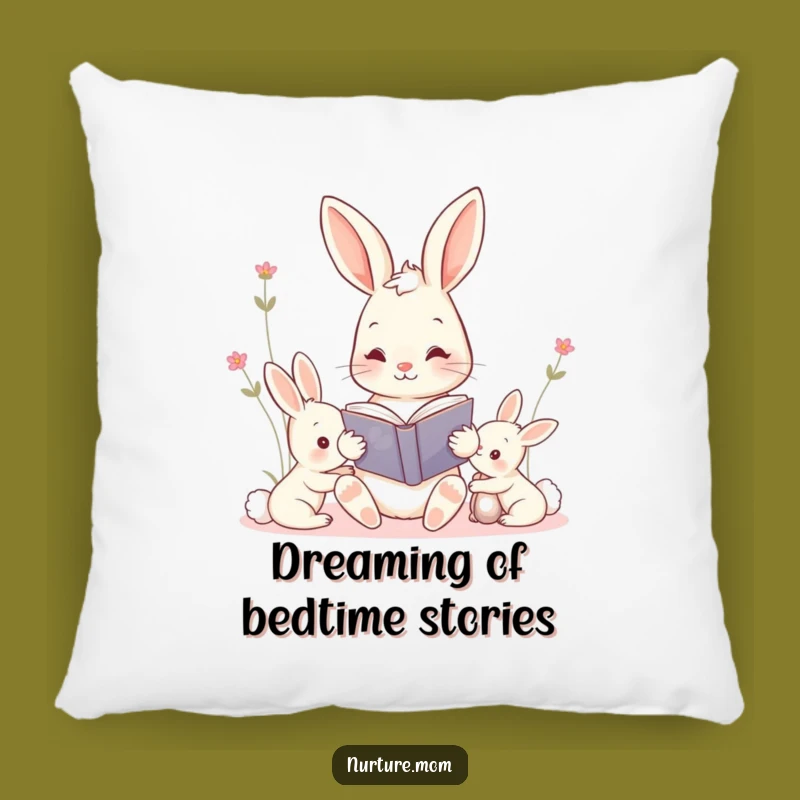 Funny Kawaii Mama Bunny Pillow: Cozy Story Time Comfort for Kids