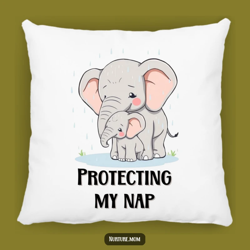 Elephant Mom Pillow - Cozy Comfort & Protective Symbol
