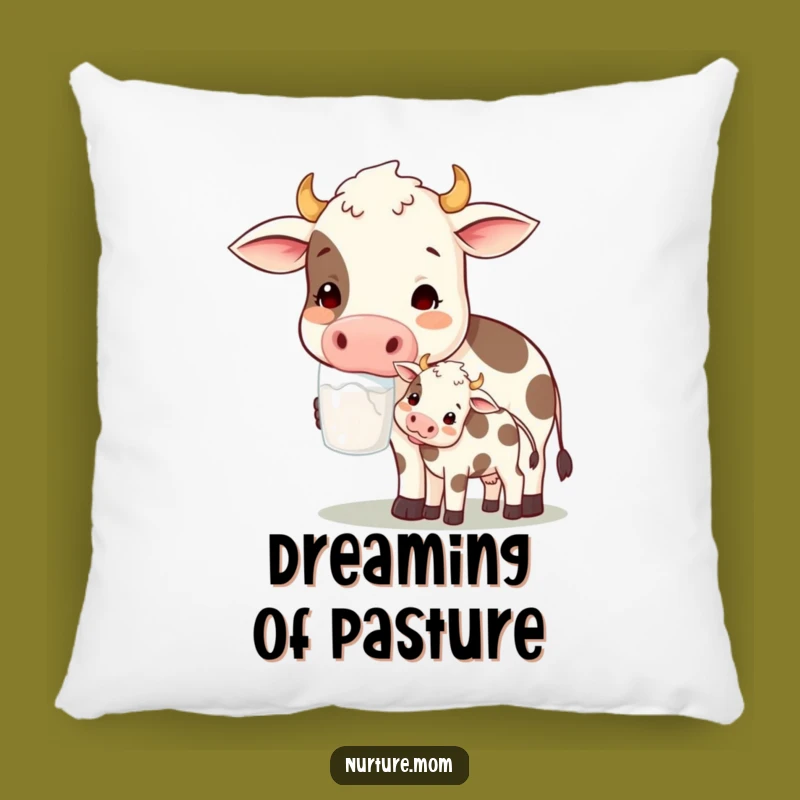 Funny! Cozy Cow Mom Pillow: Snuggle Up with Farm Fresh Comfort & Humor