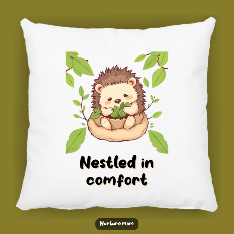 Funny! Cozy Hedgehog Mom Pillow: Snuggle Up with Gentle Comfort & Humor