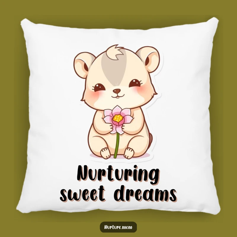 Funny Nurturing Pillow: Animal Cradling Flower Bud Comfort Cozy Gift