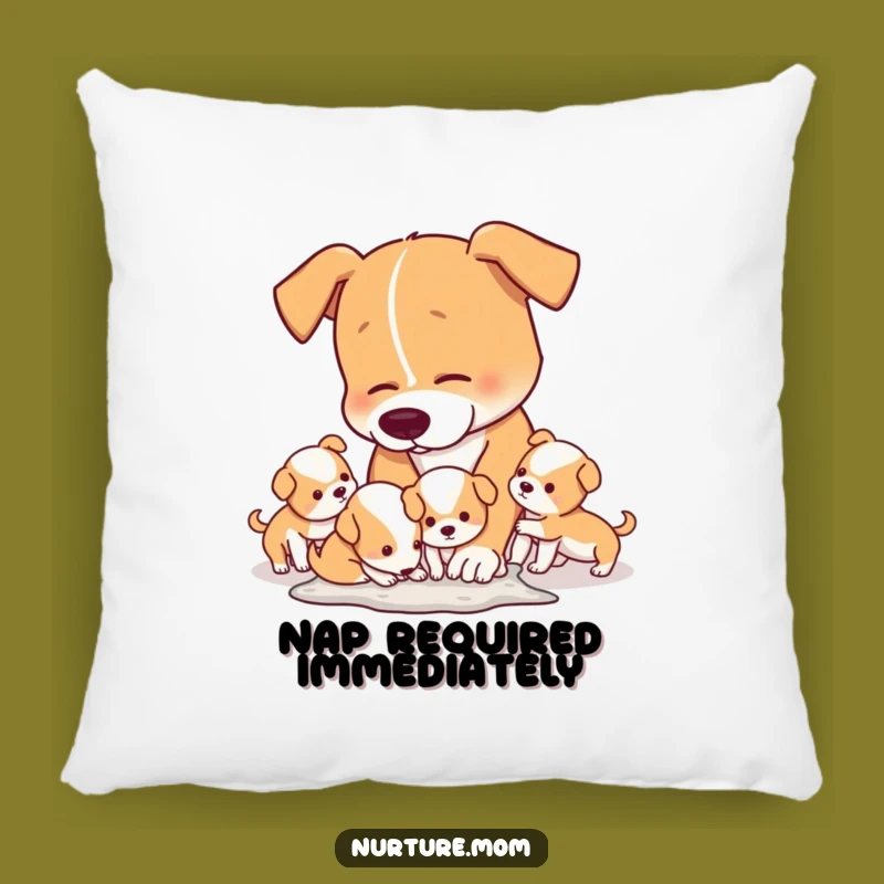 Funny Mom Dog Cleaning Pillow - Cozy & Humorous Home Decor