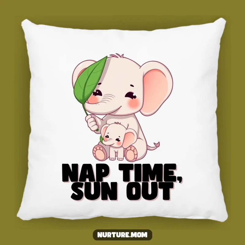 Funny Kawaii Elephant Mom Pillow: Cozy & Cute Mama Comfort