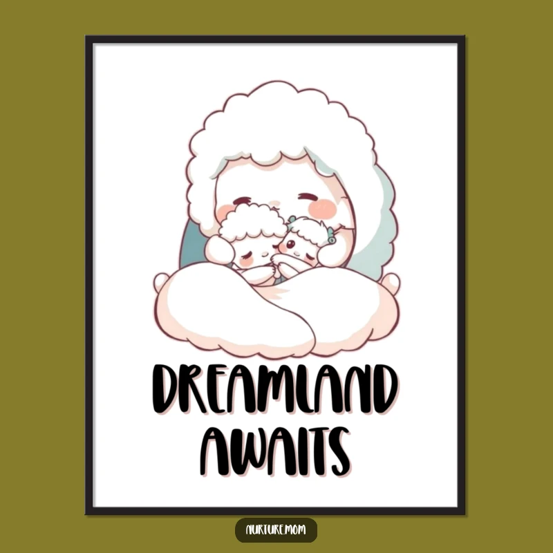 Funny Creature Bedtime Digital Art Print - Instant Nursery Decor!