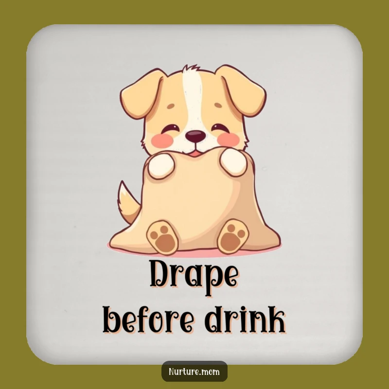 Funny Dog Blanket Coaster: Table Protection and Hilarious Pet Gift
