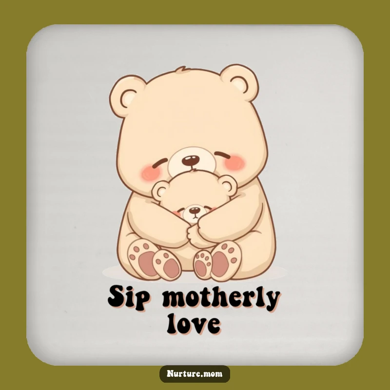 Funny Bear Coasters (Set of 4) - Gentle Protection, Fun Gift