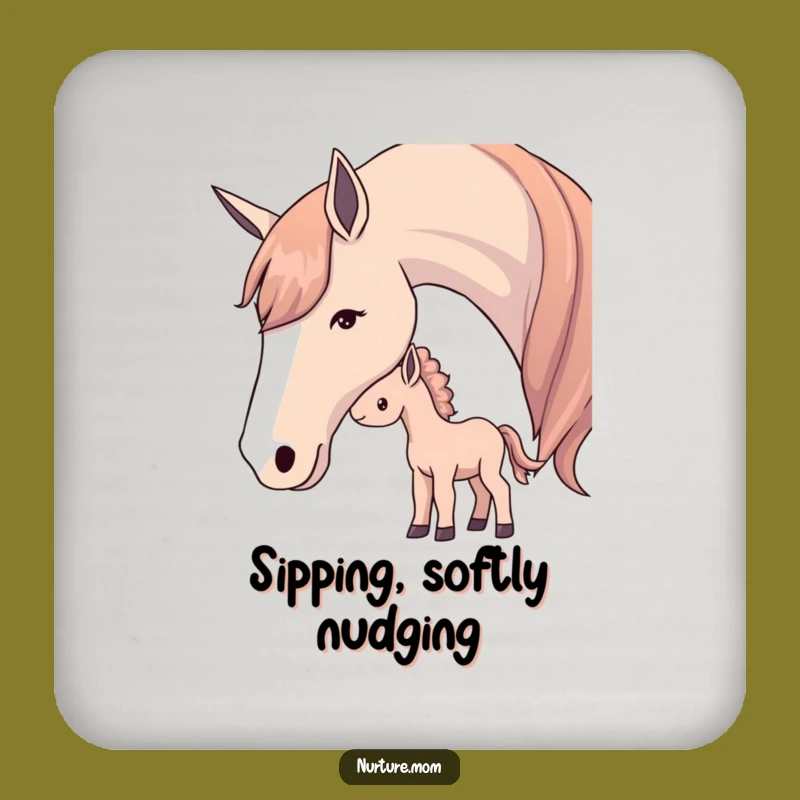 Horse Mom Coaster Set - Stylish & Gentle Accent