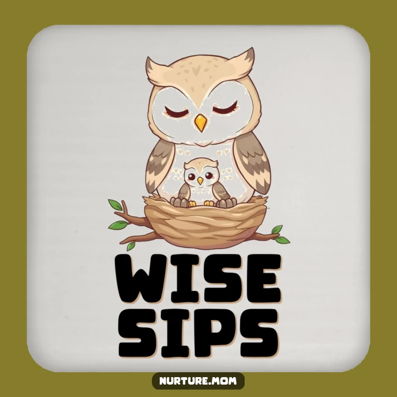 Funny Owl Nest Coasters: Gentle Feeding Art, Protect Surfaces