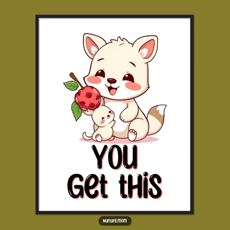 Funny Animal Sharing Poster - Sweet Wall Decor Gift!
