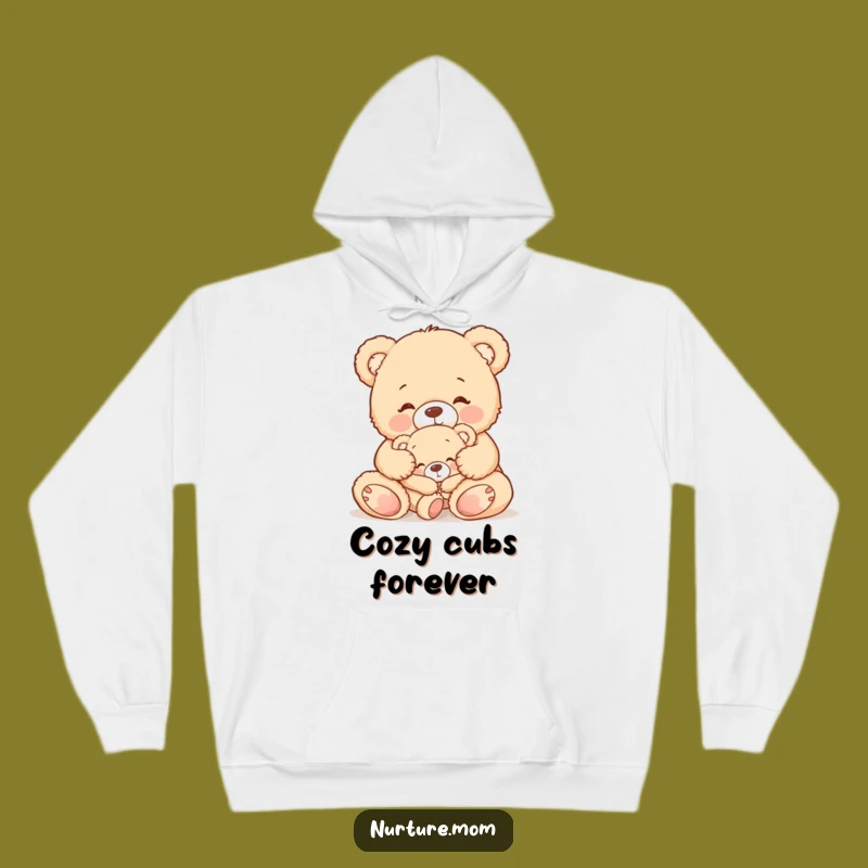 Cozy Funny Teddy Bear Mom Hoodie: Gentle Tuck-In for Sweet Dreams