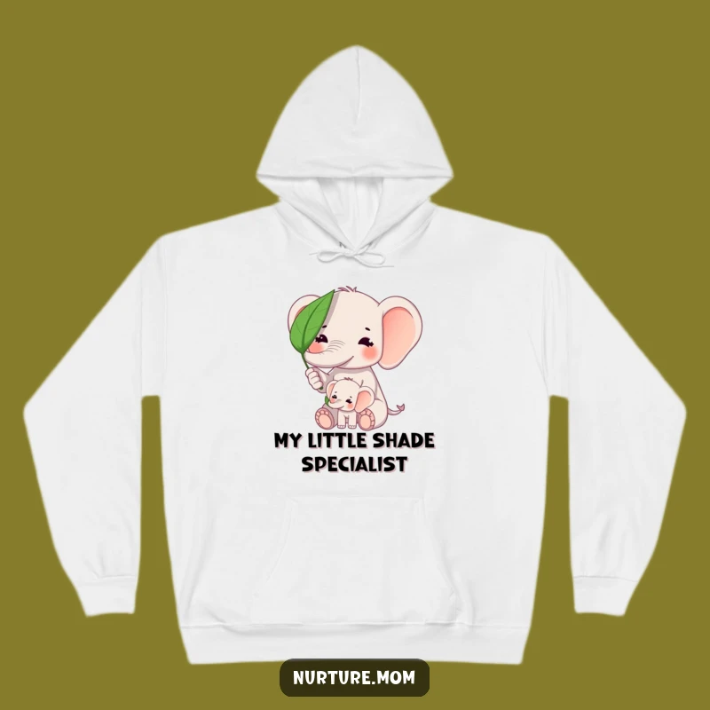 Funny Kawaii Elephant Mom Hoodie: Cozy Mama Protection Wear
