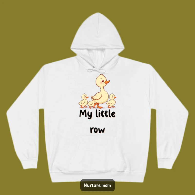 Cozy Funny Hoodie: Kawaii Duck Mom Ducklings Line - Warm Parenting Gift