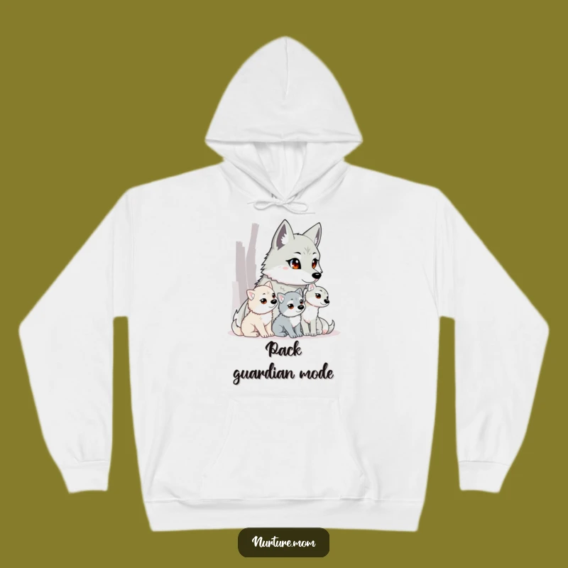 Cozy Funny Wolf Mom Hoodie: Fierce Protection, Warm Comfort