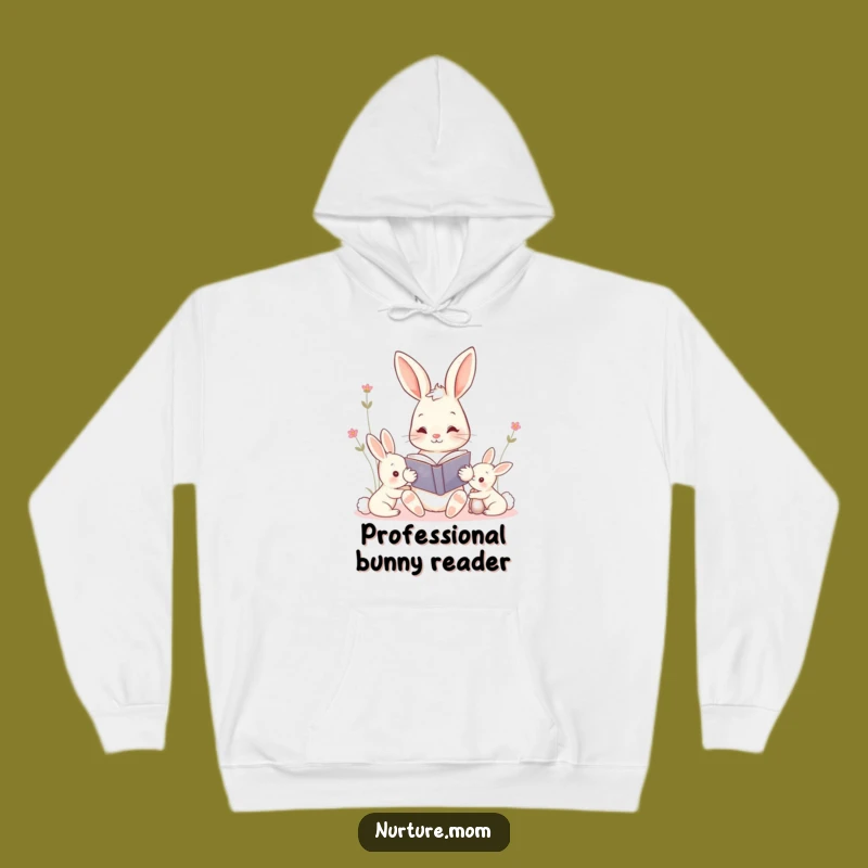 Funny Kawaii Mama Bunny Hoodie: Cozy Story Time Warmth for Moms