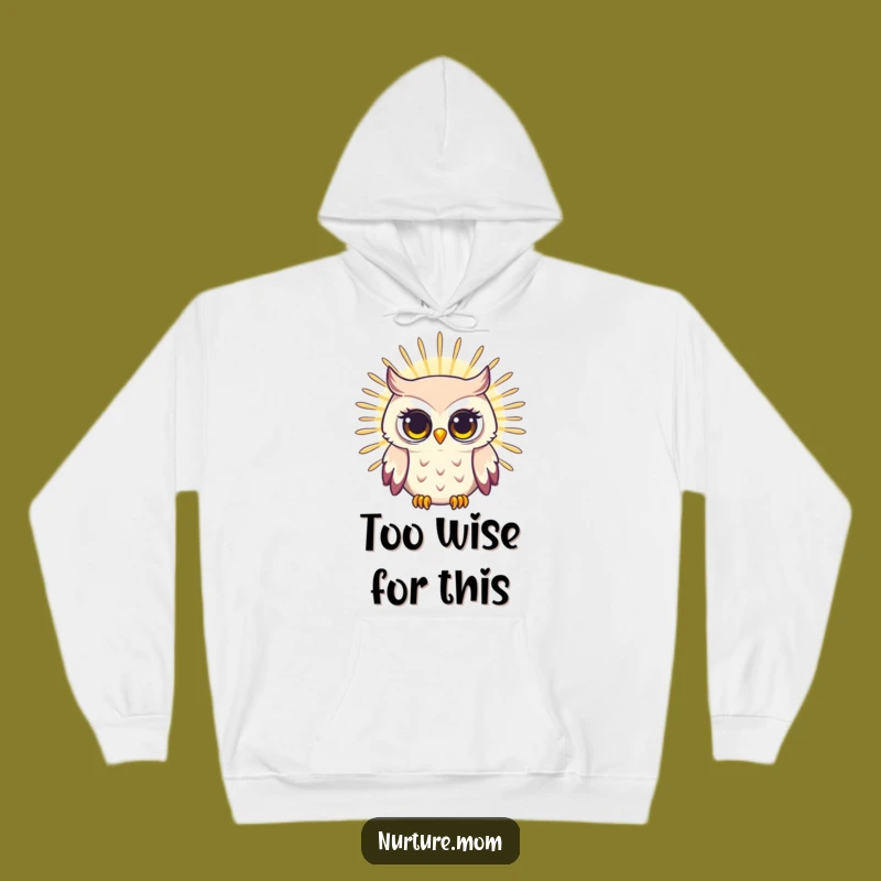 Cozy Funny Owl Mom Hoodie: Radiant Wisdom, The Ultimate Gift for Moms