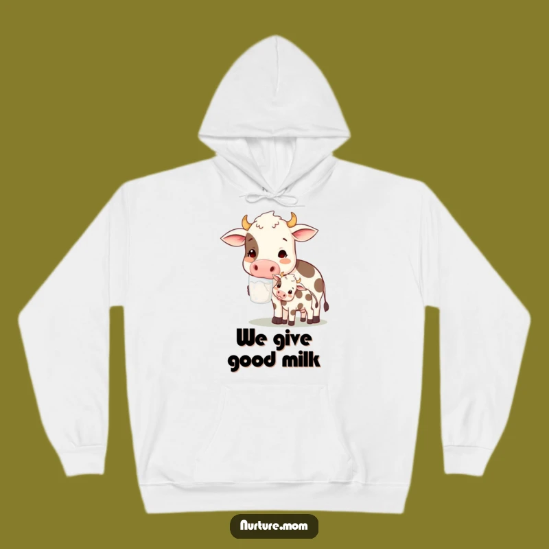 Funny! Cozy Cow Mom Hoodie: Snuggle Up with Farm Fresh Humor & Warmth