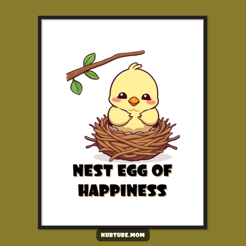 Bird Nest Art: Funny Free Printable Wall Art, Downloadable Cozy Decor