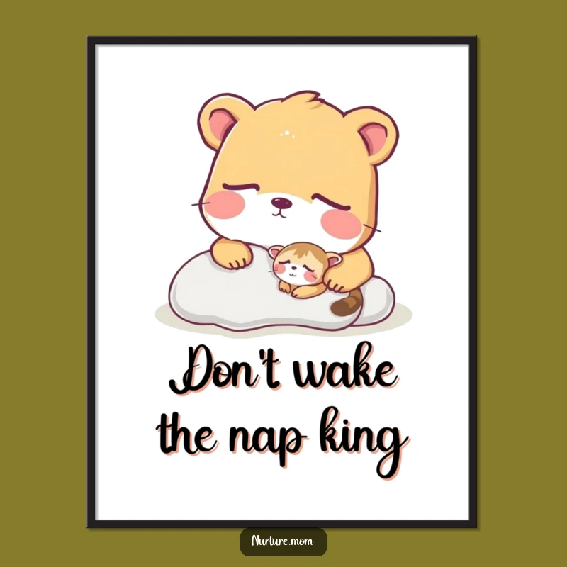 Funny Free Printable Wall Art: Animal Watching Sleepy Creature - Downloadable Art Print