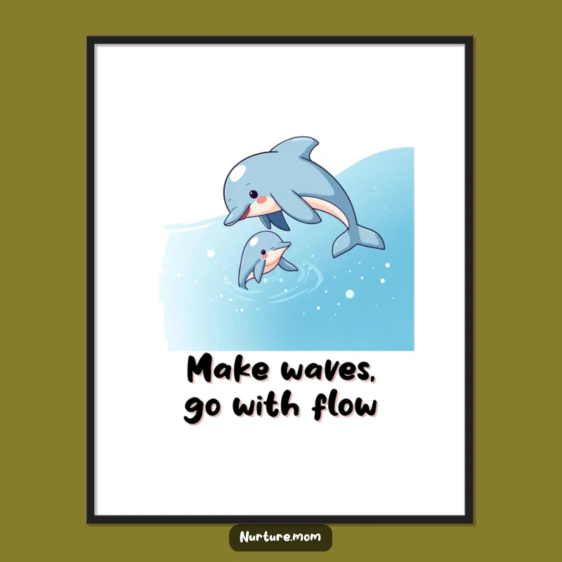 Free Printable Dolphin Wall Art: Sparkling Seas, Joyful Downloadable Ocean Decor