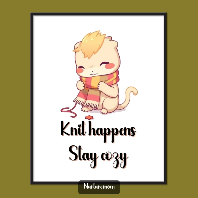 Cozy Free Printable Wall Art: Knitted Creations DIY Decor for Warm Spaces
