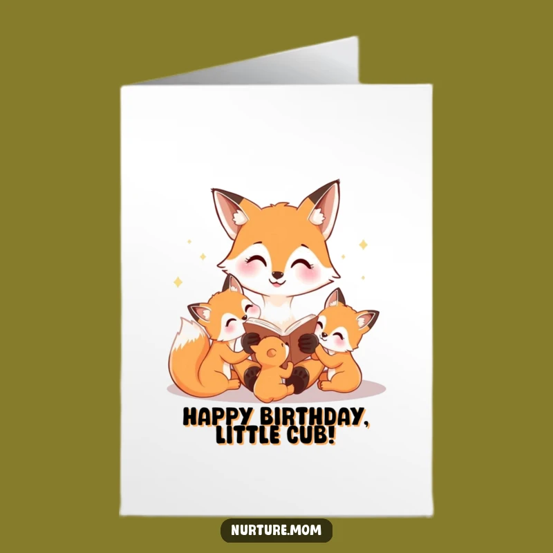Free Printable Fox Birthday Card: Story Time Fun, Whimsical Downloadable Celebration