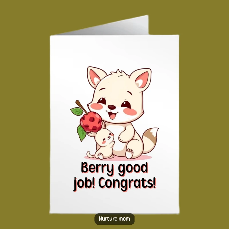 Generous Free Printable Congrats Card: Animal's Kindness DIY Gift for Success