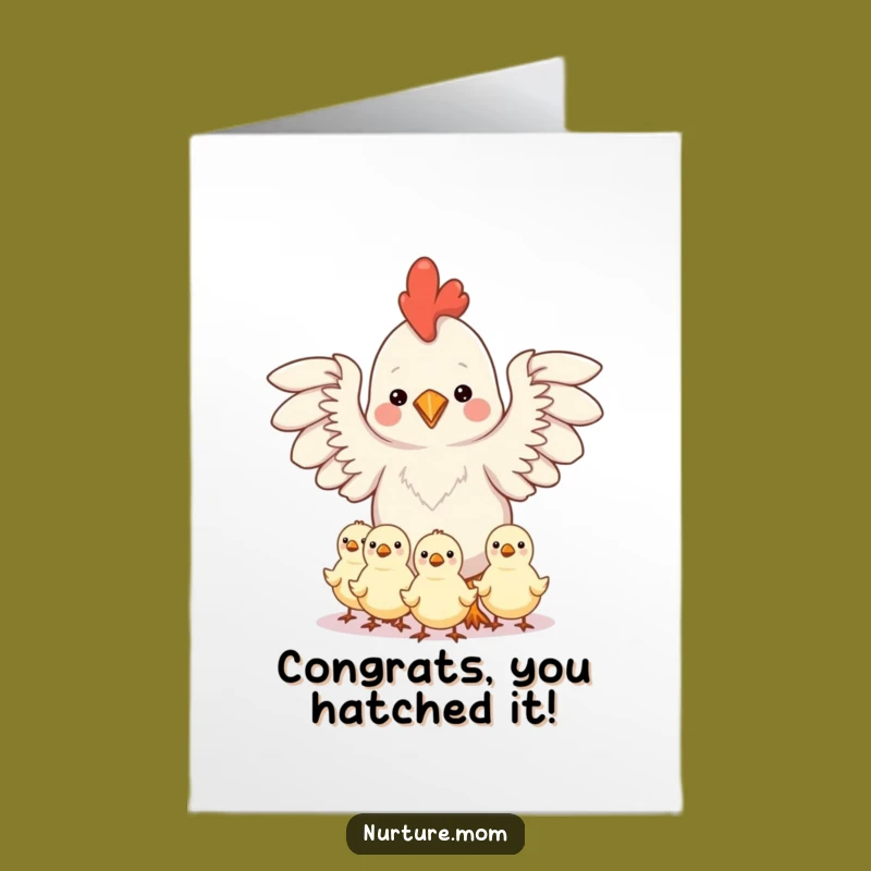 Free Printable Chicken Mom Congrats Card - Motherly Protection Hilarious Success