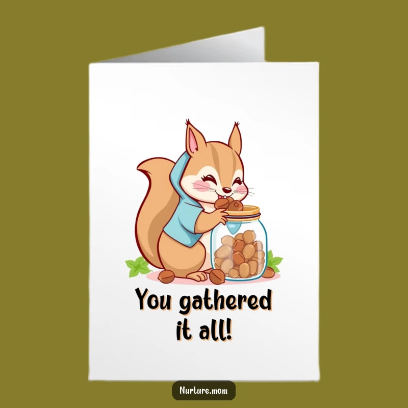 Free Printable Congrats Card: Squirrel Mom's Success, Perfect Downloadable Gift