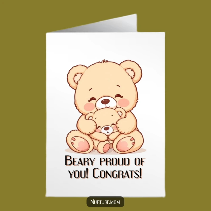 Free Printable Teddy Bear Congrats Card: Cozy Hugs, Heartfelt Downloadable Celebration