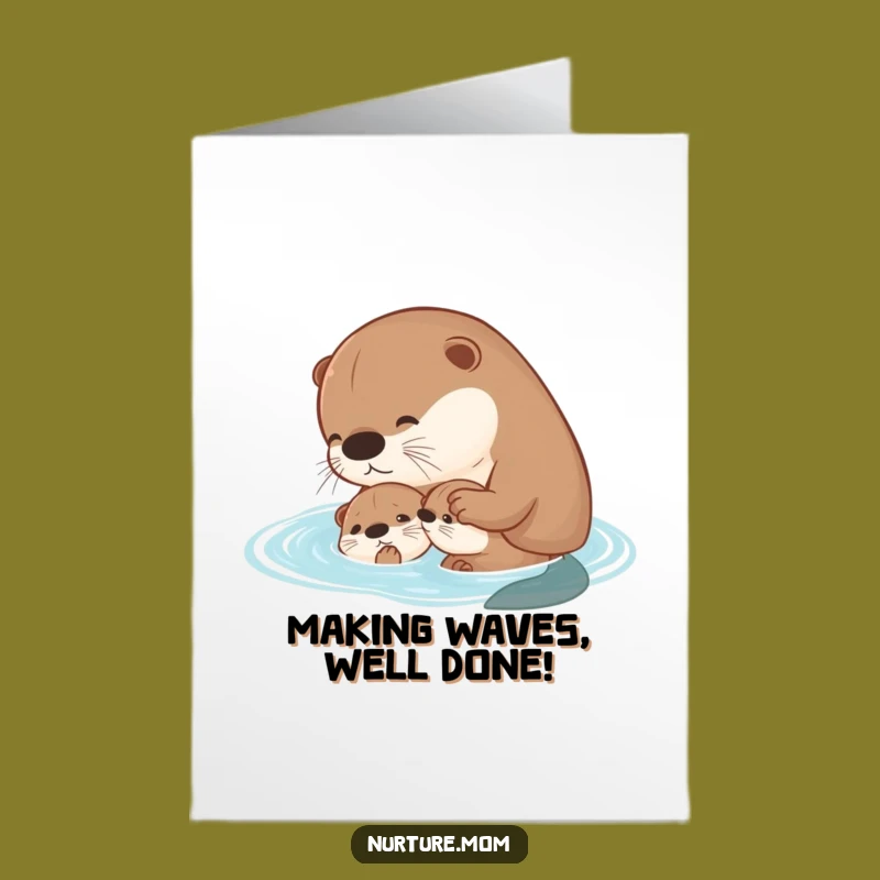 Otter Pup Swim Congrats: Funny Free Printable Card, Downloadable Celebration